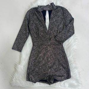 Elegant Black and Silver Women's Jumpsuit